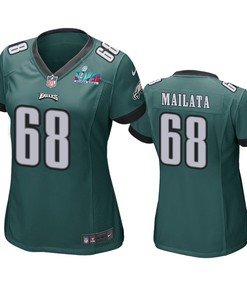 Jordan Mailata 68 Philadelphia Eagles Super Bowl LVII Game Jersey - Women Green