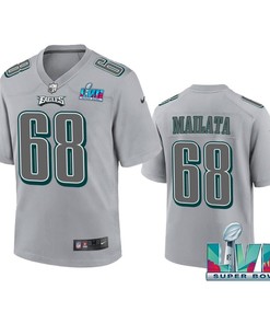 Jordan Mailata 68 Philadelphia Eagles Super Bowl LVII Youth Atmosphere Game Jersey - Gray