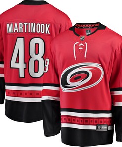 Jordan Martinook Carolina Hurricanes Fanatics Branded Home Breakaway Player Jersey - Red Nhl