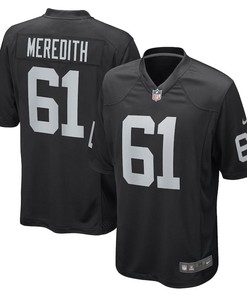Jordan Meredith Las Vegas Raiders Game Player Jersey - Black