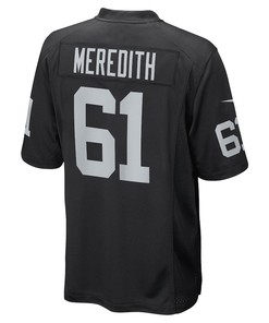 Jordan Meredith Las Vegas Raiders Game Player Jersey - Black