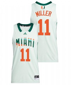 Jordan Miller 11 Miami Hurricanes 2022 Honoring Black Excellence Basketball Men Jersey - White