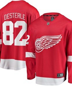 Jordan Oesterle Detroit Red Wings Fanatics Branded Home Breakaway Player Jersey - Red Nhl