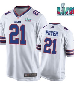 Jordan Poyer 21 Buffalo Bills Super Bowl LVII Away Player Men Jersey - White Jersey