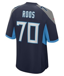 Jordan Roos Tennessee Titans Game Player Jersey - Navy