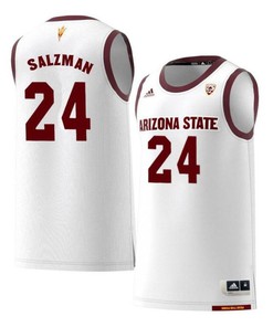 Jordan Salzman 24 Arizona State Sun Devils Retro Basketball Men Jersey - White