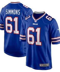 Jordan Simmons Buffalo Bills Game Player Jersey - Royal Nfl