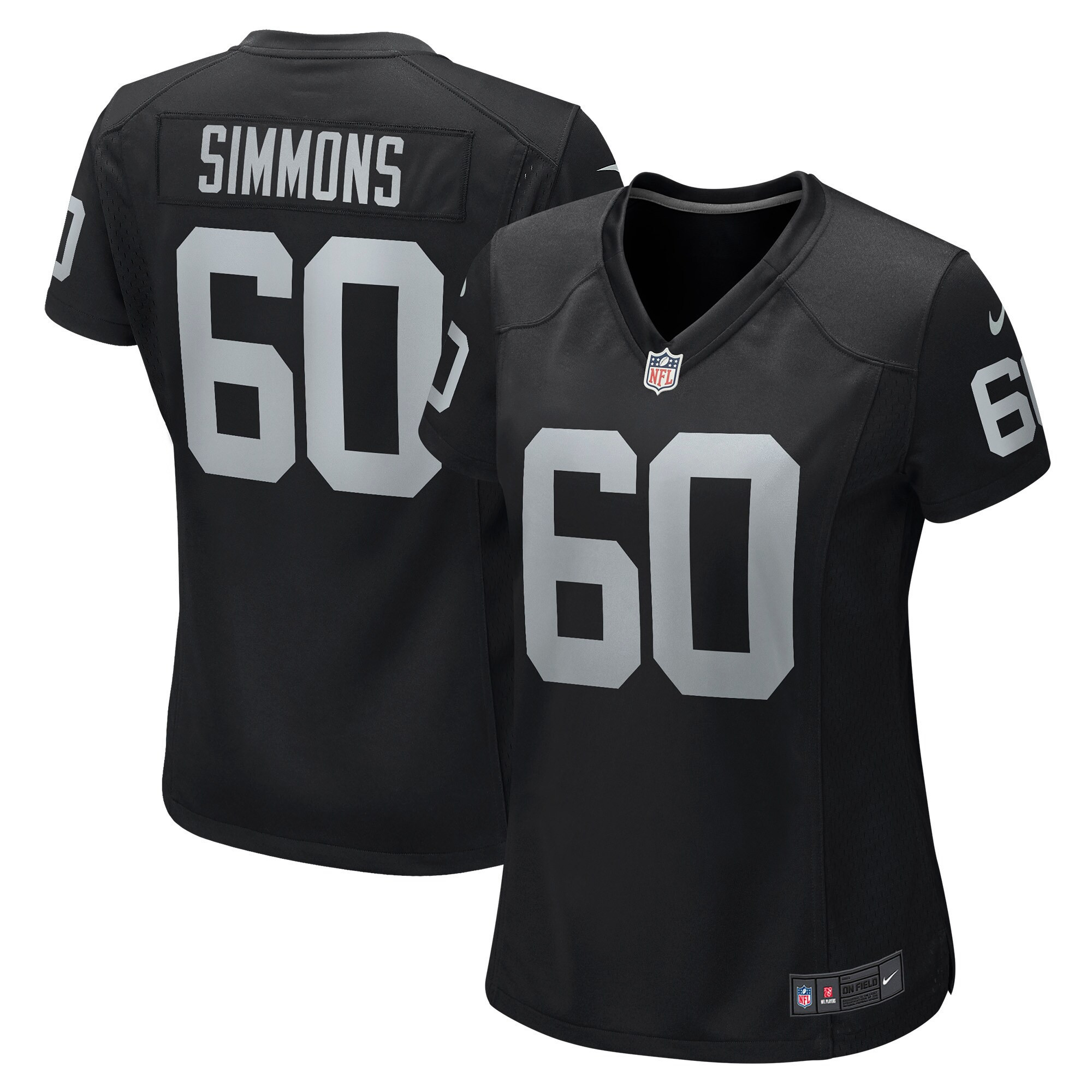 Jordan Simmons Las Vegas Raiders Womens Game Jersey - Black Nfl