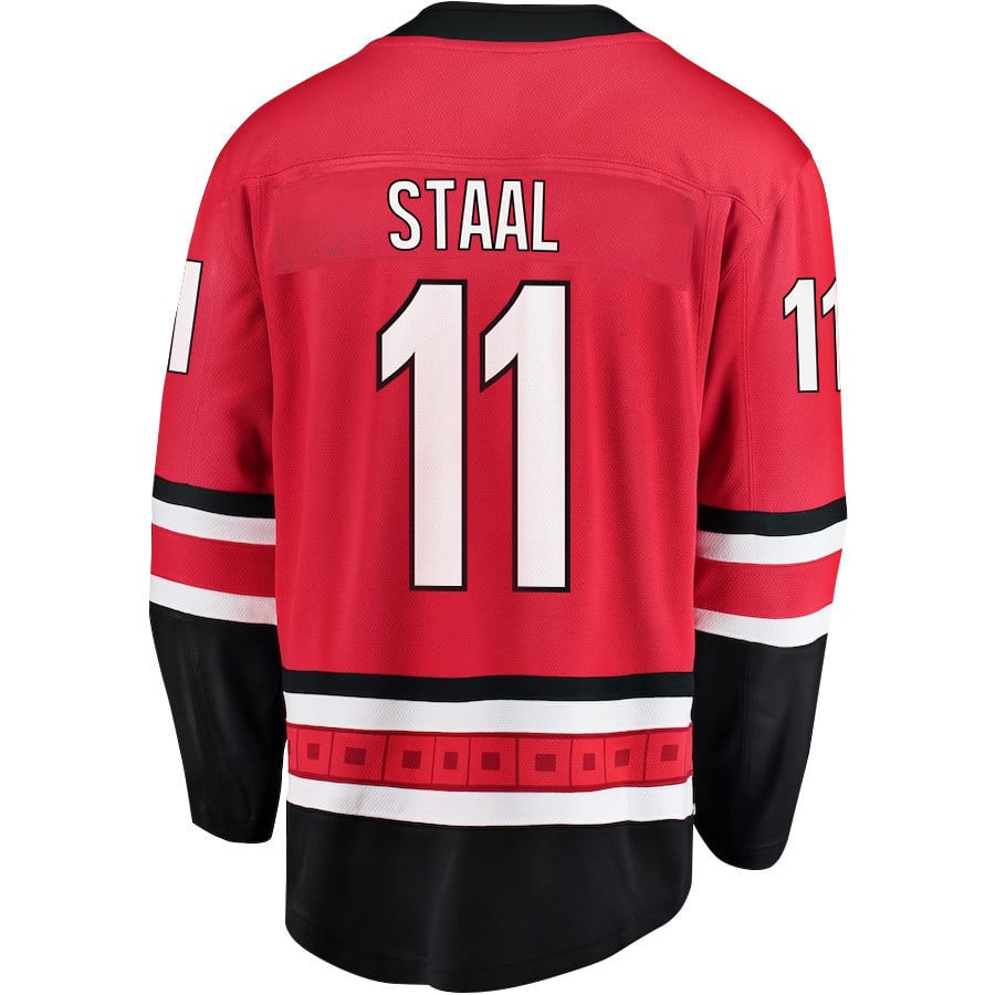 Jordan Staal 11 Carolina Hurricanes Stanley Cup 2023 Playoffs Patch Home Breakaway Men Jersey - Red