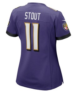 Jordan Stout Baltimore Ravens Women's Player Game Jersey - Purple