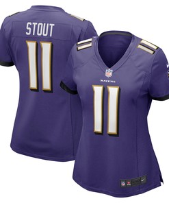 Jordan Stout Baltimore Ravens Womens Player Game Jersey - Purple Nfl
