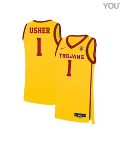 Jordan Usher 1 USC Trojans Elite Basketball Youth Jersey - Yellow