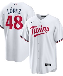Jorge Lopez 48 Minnesota Twins Team Logo Home Men Jersey - White