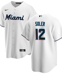 Jorge Soler 12 Miami Marlins Home Jersey - White Jersey