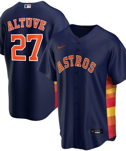 Jose Altuve Houston Astros Alternate Replica Player Jersey - Navy Mlb