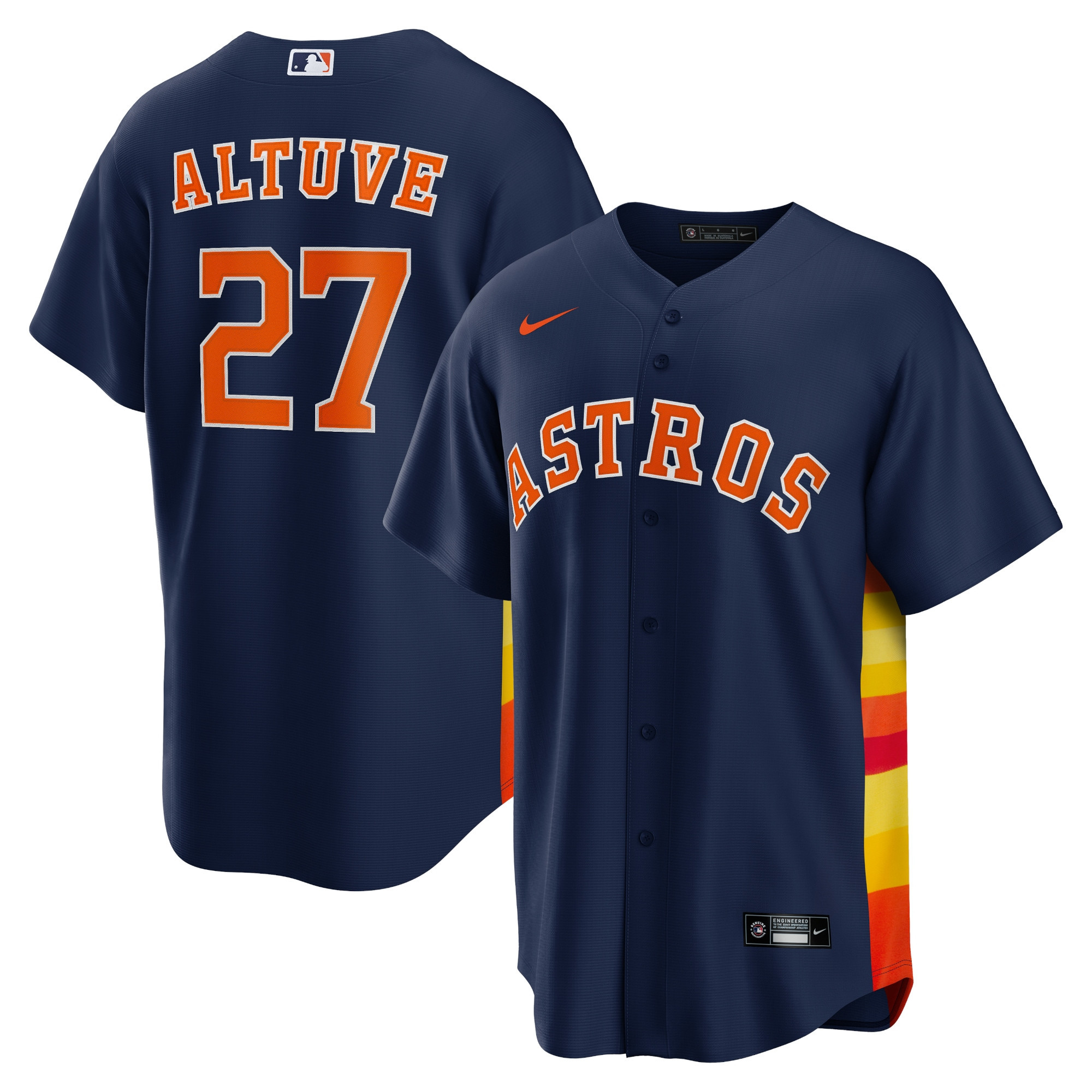 Jose Altuve Houston Astros Alternate Replica Player Name Jersey - Navy Mlb