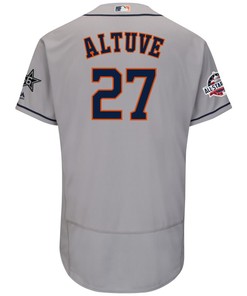 Jose Altuve Houston Astros Majestic 2018 Mlb All-star Game Flex Base Player Jersey - Gray