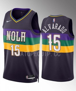 Jose Alvarado 15 New Orleans Pelicans Purple Jersey 2022-23 City Edition Swingman