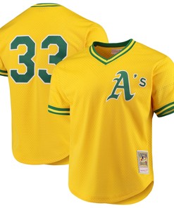 Jose Canseco Oakland Athletics Mitchell & Ness Cooperstown Collection Mesh Batting Practice Jersey - Gold Mlb