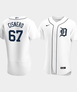 Jose Cisnero 67 Detroit Tigers White Home Jersey