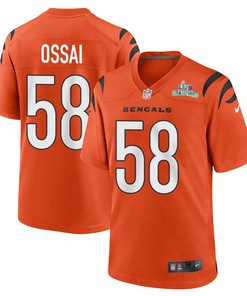 Joseph Ossai 58 Cincinnati Bengals Super Bowl LVII Champions Men Alternate Game Jersey - Orange