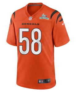 Joseph Ossai 58 Cincinnati Bengals Super Bowl LVII Champions Men Alternate Game Jersey - Orange