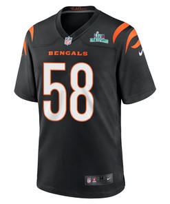 Joseph Ossai 58 Cincinnati Bengals Super Bowl LVII Champions Men Game Jersey - Black