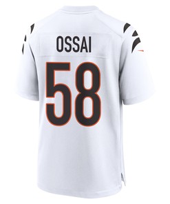 Joseph Ossai 58 Cincinnati Bengals Super Bowl LVII Champions Men Game Jersey - White