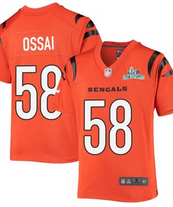 Joseph Ossai 58 Cincinnati Bengals Super Bowl LVII Champions Youth Alternate Game Jersey - Black
