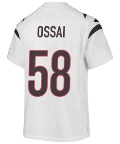 Joseph Ossai 58 Cincinnati Bengals Super Bowl LVII Champions Youth Game Jersey - White