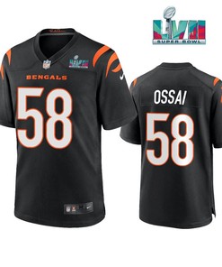 Joseph Ossai 58 Cincinnati Bengals Super Bowl LVII Men Game Jersey