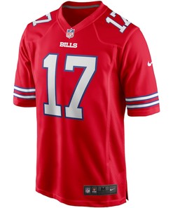 Josh Allen 17 Buffalo Bills Alternate Game Player Jersey - Red