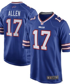 Josh Allen 17 Buffalo Bills Game Player Jersey - Royal