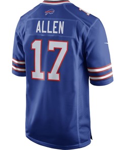 Josh Allen 17 Buffalo Bills Game Player Jersey - Royal
