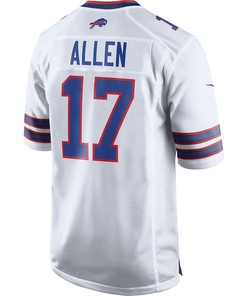 Josh Allen 17 Buffalo Bills Game Player Jersey - White