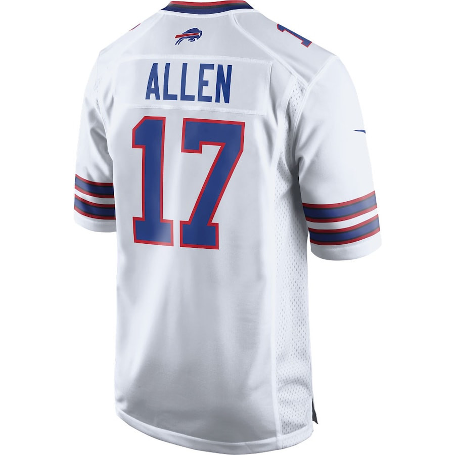 Josh Allen 17 Buffalo Bills Game Player Jersey - White
