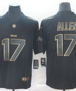 Josh Allen #17 Buffalo Bills Nfl Explosion Legendary Gold Black Jersey