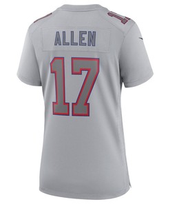 Josh Allen 17 Buffalo Bills Women's Atmosphere Fashion Game Jersey - Gray