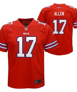 Josh Allen 17 Buffalo Bills Youth 2nd Alternate Player Game Jersey - Red