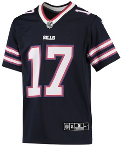 Josh Allen 17 Buffalo Bills Youth Inverted Team Game Jersey - Navy