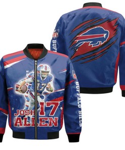 Josh Allen 17 Famous Idaho Potato Bowl MVP Buffalo Bills Blue Gift For Bills Fans Bomber Jacket