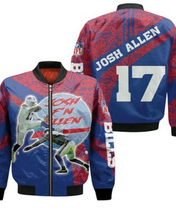 Josh Allen 17 Fantasy Player of the Year Buffalo Bills Gift For Bills Fans Bomber Jacket