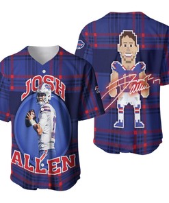 Josh Allen 17 The Best Quarterback Player Nfl Buffalo Bills Signature 3d Designed Allover Gift For Bills Fans Baseball Jersey
