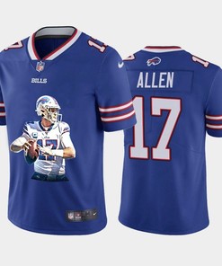 Josh Allen Buffalo Bills #17 Nfl Portrait Brandedition Purple Jersey