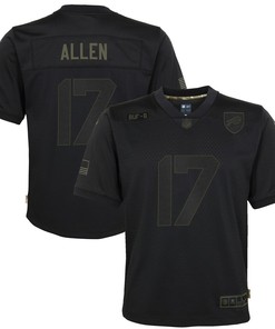 Josh Allen Buffalo Bills Youth 2020 Salute To Service Game Jersey - Black