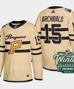 Josh Archibald 15 Pittsburgh Penguins 2023 Winter Classic Cream Jersey