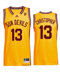 Josh Christopher 13 Arizona State Sun Devils Uniform Jersey Reverse Retro Alumni Basketball Gold
