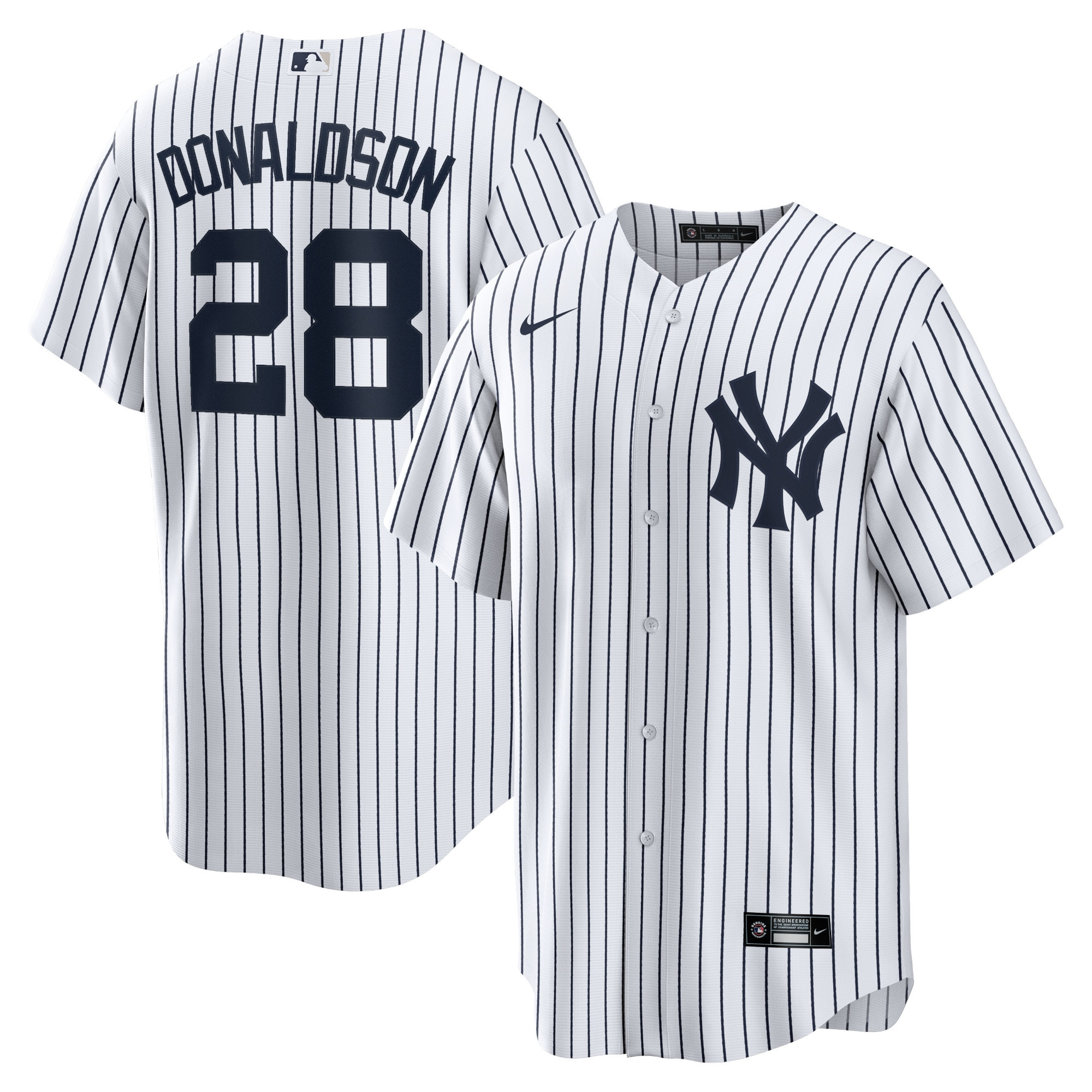 Josh Donaldson New York Yankees Home Replica Player Jersey - White/navy Mlb Ver 1