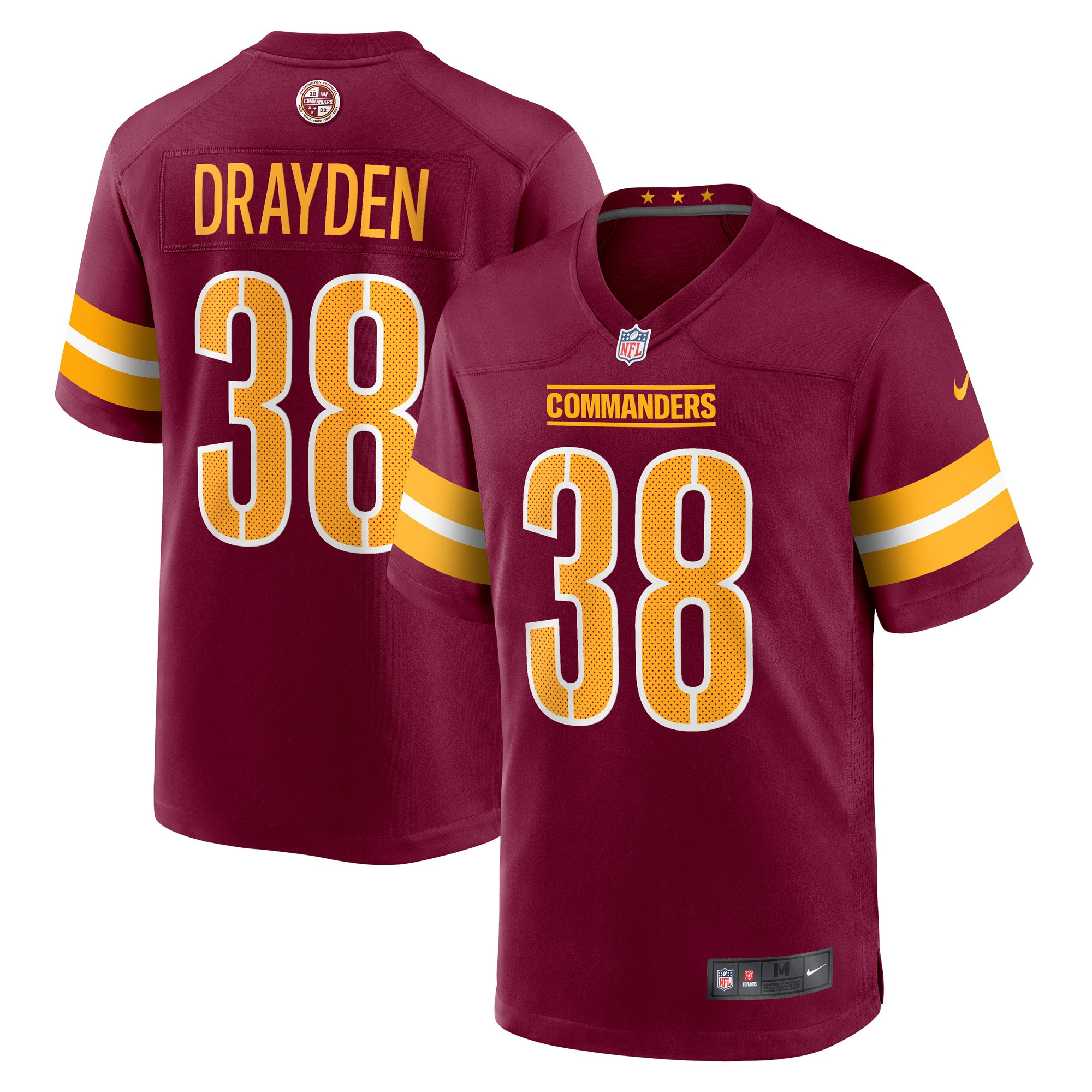 Josh Drayden Washington Commanders Player Game Jersey - Burgundy Nfl