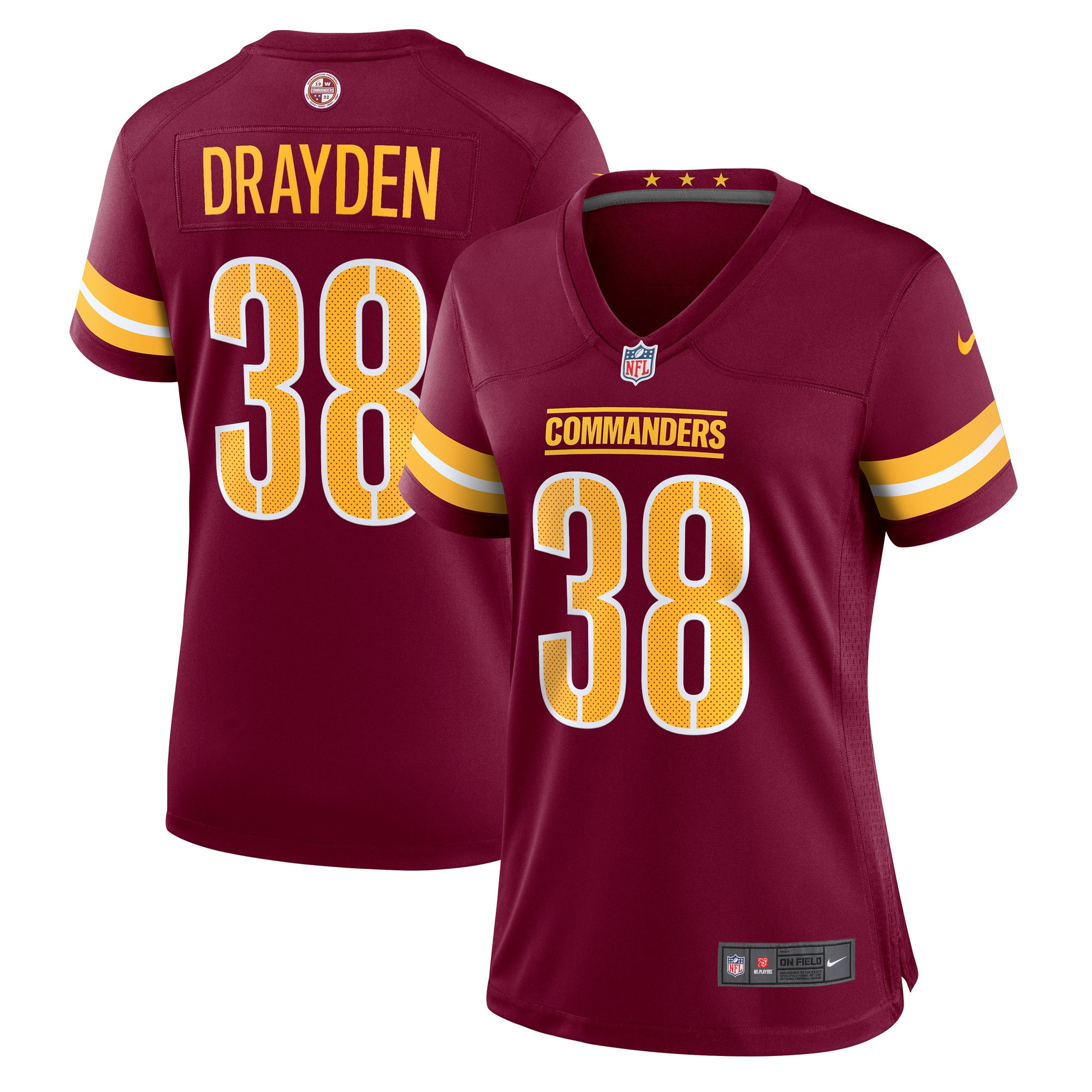 Josh Drayden Washington Commanders Womens Player Game Jersey - Burgundy Nfl